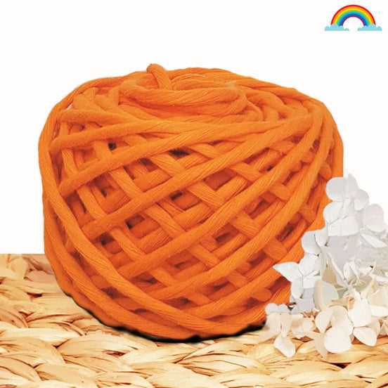 Lil' Luxe Cloud 9 Macrame Cotton - 4mm Flame Orange