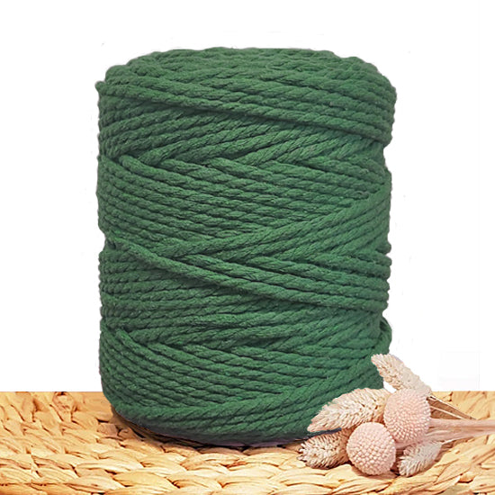 5mm Forest - Recycled Cotton 3ply Macrame Cord