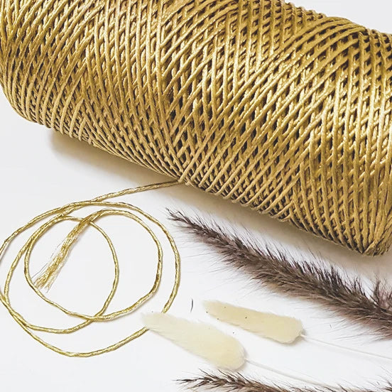 1.5mm Gold Metallic Macrame String