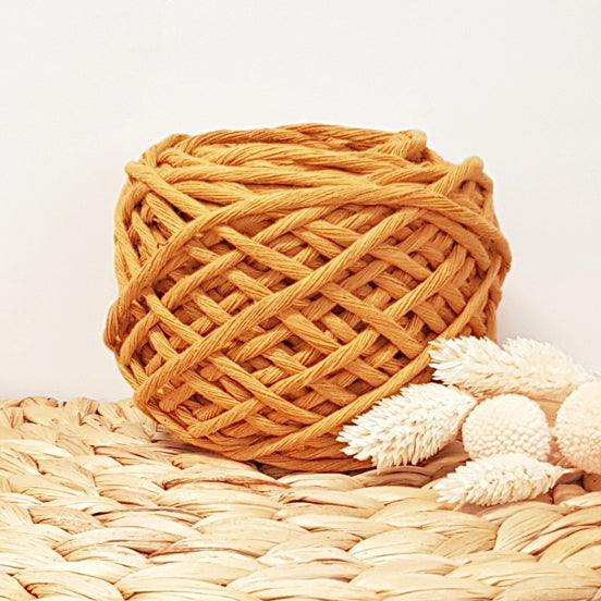 Lil' Luxe Recycled Macrame Cotton - 3mm Mustard - 40 metres
