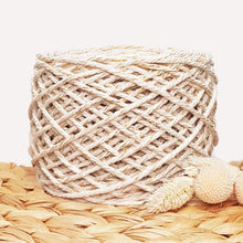 3mm Natural & Gold - Recycled Cotton 3ply Macrame Cord