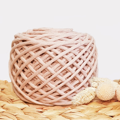 Lil' Luxe Recycled Macrame Cotton - 3mm Pink Salt - 40 metres