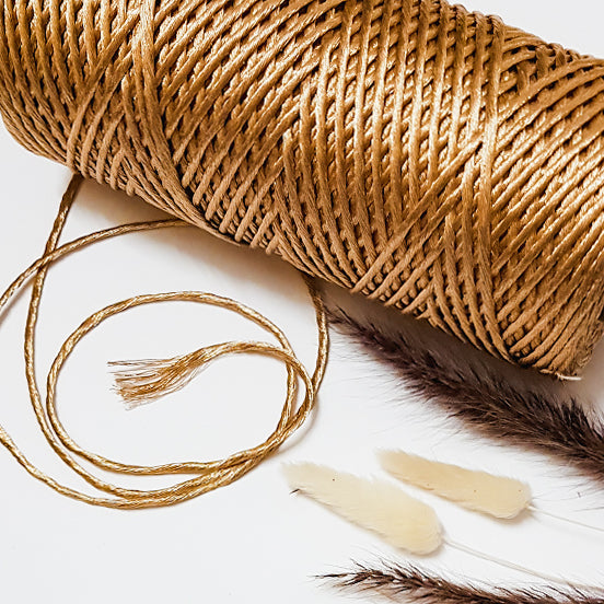 3mm Rose Gold Metallic Macrame String
