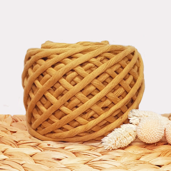 Lil' Luxe De Luxe Macrame Cotton - 5mm Mustard - 25 metres