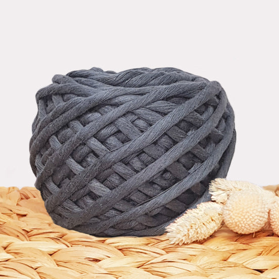 Lil' Luxe De Luxe Macrame Cotton - 5mm Graphite Blue - 25 metres