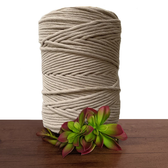 5mm Pale Taupe Luxe Cotton Macrame Cord