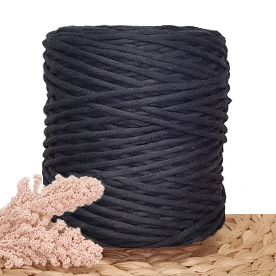 Black De Luxe 5mm Single Ply Macrame String - 1kg