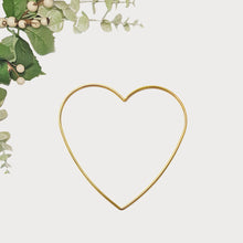 Heart Shape Metal Macrame Frames - Brass Coloured - Large