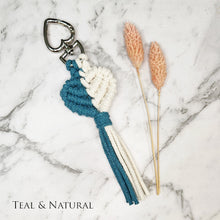 Love Heart Key Ring Bag Tag - Teal