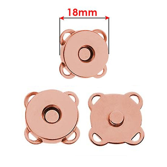 Magnetic Clasp - Sew On - Rose Gold
