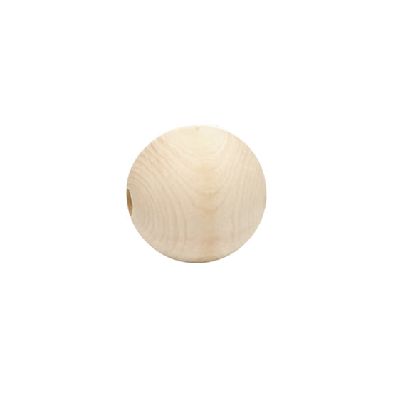 Wooden Macrame Bead - Round Raw 25mm Pack of 6