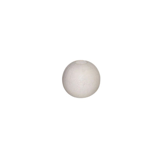 Wooden Bead - Round White 20mm Pack of 8