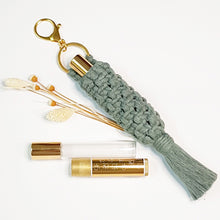 DIY Kit - Macrame Scent, Essential Oil Roller or Lip Balm Holder - Sage