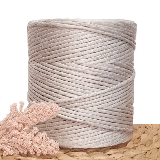 5mm Silver Cloud De Luxe Single Ply Macrame String - 1kg