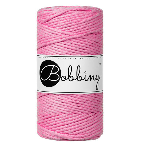 Bobbiny 3mm Macrame Cord – Bubblegum Pink – 100m