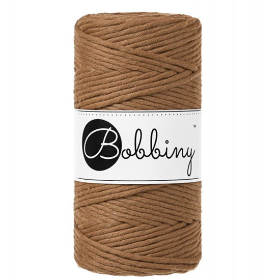 Bobbiny 3mm Macrame Cord – Caramel – 100m