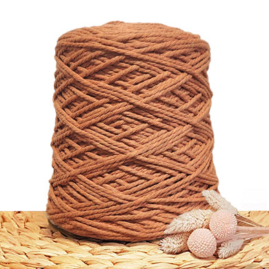 3mm Tumeric - Recycled Cotton 3ply Macrame Cord