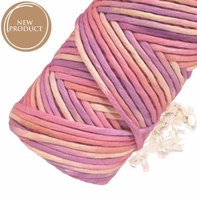 Lil' Luxe Handpainted Luxe Macrame Cotton - 4mm Coral Reef - 15 metres