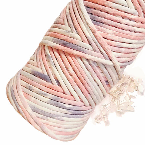 Lil' Luxe Hand Painted Macrame Cotton - 4mm Fire & Ice
