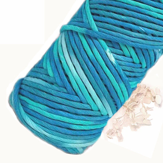 Lil' Luxe Hand Painted Macrame Cotton - 4mm Ocean Breeze