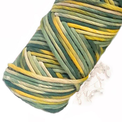 Lil' Luxe Handpainted Luxe Macrame Cotton - 4mm Sage Sun - 15 metres