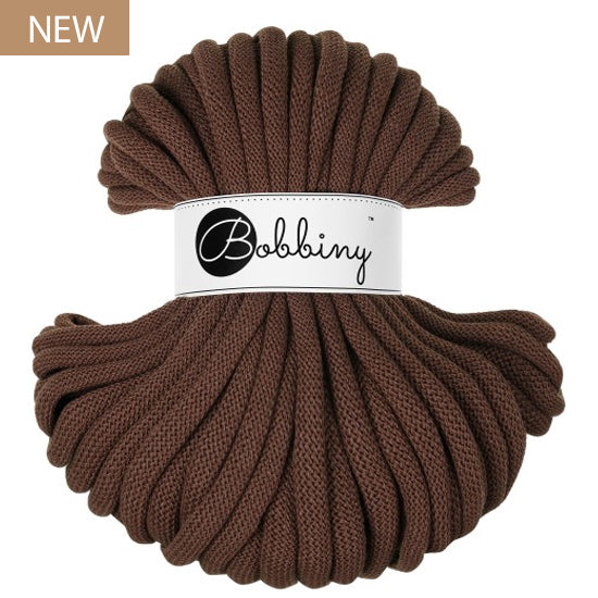 Bobbiny 9mm Jumbo Braided Cord – Chocolate Brown – 30m