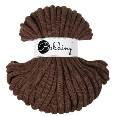 Bobbiny 9mm Jumbo Braided Cord – Chocolate Brown – 30m