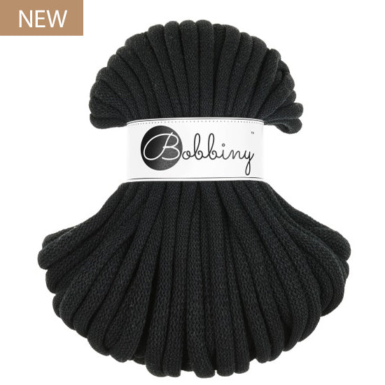 Bobbiny 9mm Jumbo Braided Cord – Black – 30m