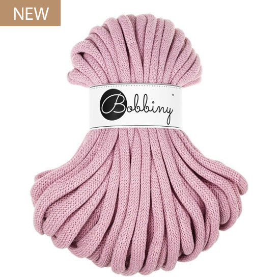 Bobbiny 9mm Jumbo Braided Cord – Dusty Rose – 30m