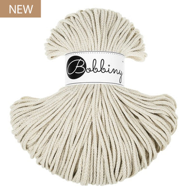 Bobbiny 3mm Junior Braided Cord Cashmere Beige 100m with NEW arrival badge