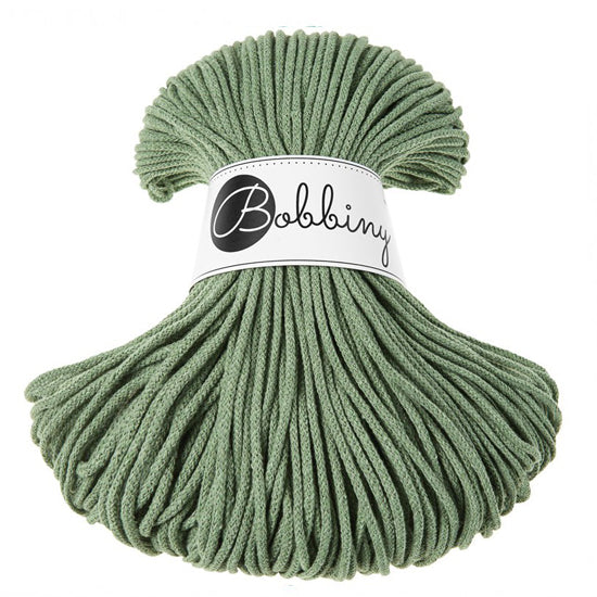 Bobbiny 3mm Junior Braided Cord – Eucalyptus Green