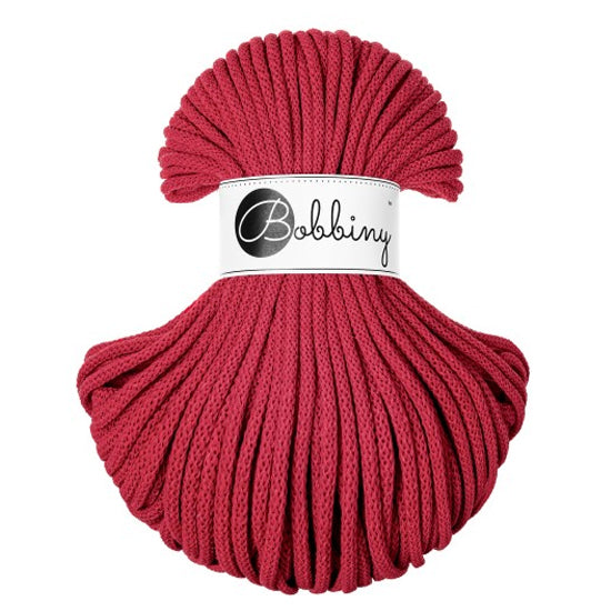 Bobbiny 5mm Premium Braided Cord – Classic Red – 50m