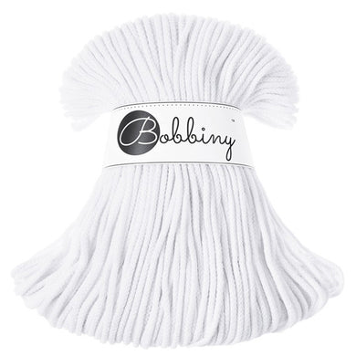 Bobbiny 3mm Junior Braided Cord – White