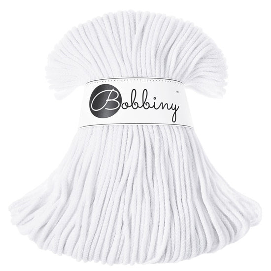 Bobbiny 3mm Junior Braided Cord – White