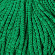 A close-up of jade green braided rope or cord texture filling the frame.