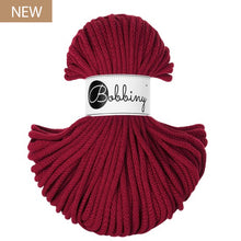 Bobbiny 5mm Red Velvet Braided Cord 50m with NEW arrival badge