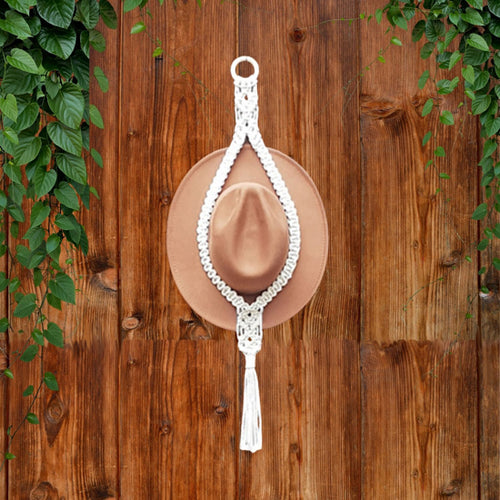 DIY Macrame Kit - Single Hat Hanger - Natural