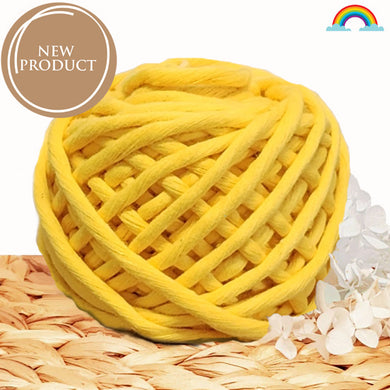 Lil' Luxe Cloud 9 Macrame Cotton - 4mm Daffodil