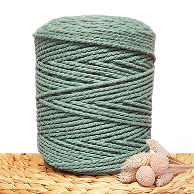 3mm Duck Egg - Recycled Cotton 3ply Macrame Cord
