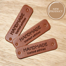 Faux Leather Labels - "Handmade Limited Edition" - 3 pack