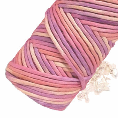 Hand Painted Macrame Cotton - 4mm Coral Reef