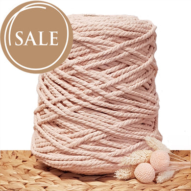 SALE - 5mm Soft Peach - Recycled Cotton 3ply Macrame Cord 1kg