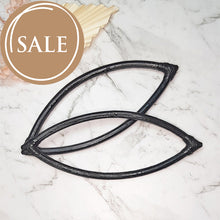 SALE - Rattan Bag Handles Eye Shaped - Black