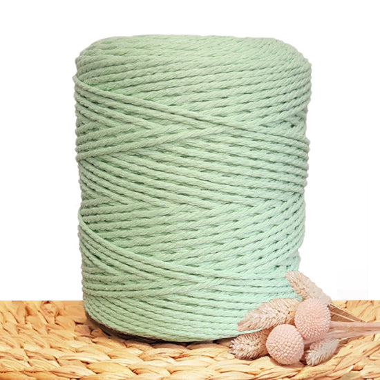 3mm Recycled Cotton Macrame Cord - Spearmint