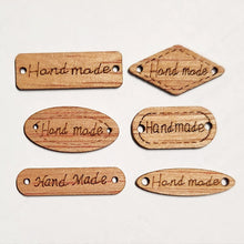 Wooden Labels - "Handmade" - 6 pack