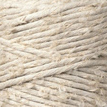 Close-up of Bobbiny 3mm Beige Boucle Cord showing soft, textured cotton and alpaca wool fibres in a warm beige shade.
