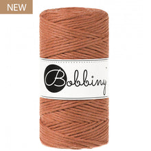 Bobbiny 3mm Terracotta Single Twist Macrame Cord 100m – warm earthy recycled cotton cord