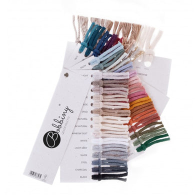 Bobbiny Colour Palette – Cord Sample Card