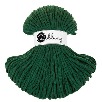 Bobbiny 5mm Premium Braided Cord – Pine Green – 100m