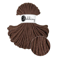 Bobbiny 5mm Premium Braided Cord – Shiny Chocolate Brown – 50m